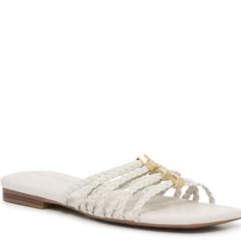 Marc Fisher Women's Ivory Strappy Leather Lalith Sandal Size 9